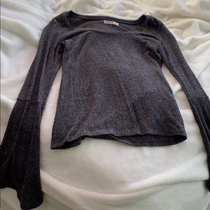 Grey Bell sleeve sweater